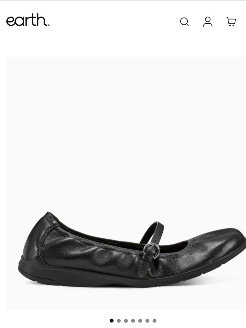 Earth ‘Korvino’ Mary Jane Casual Black Leather Arch Support Flat Shoe 8.5 wide - Picture 3 of 12